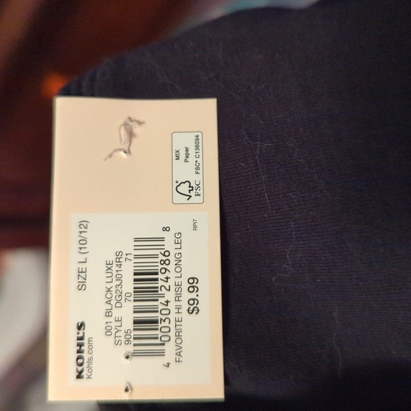 3 for $10 Bundle Sale! New So Goods for Life Black High Rise Leggings Size L - Picture 4 of 5